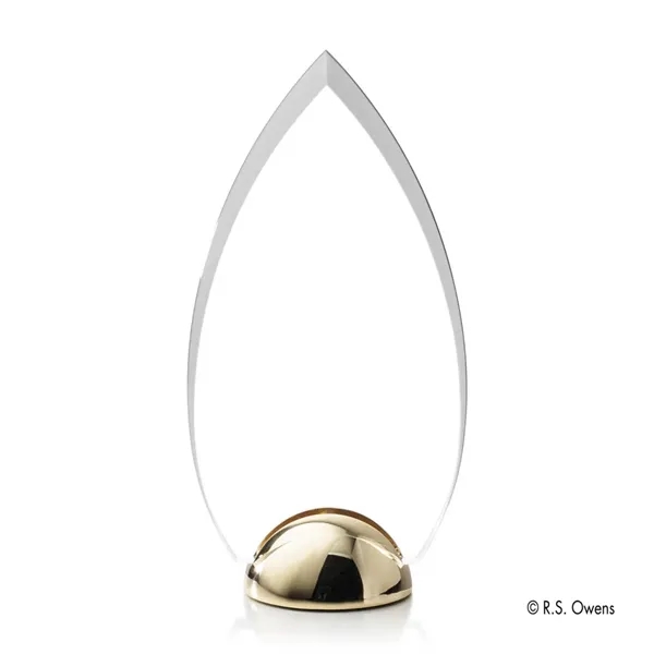 The beveled arced sides of the Contour Hemisphere Award is combined... from ASI 84592 St Regis Group / R S Owens & Co Inc