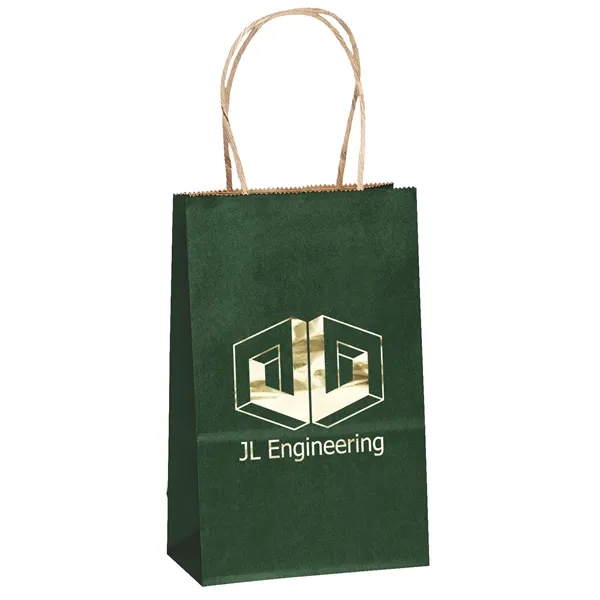 Matte paper shopper with a serrated cut top and twisted paper... from ASI 37940 Bag Makers Inc