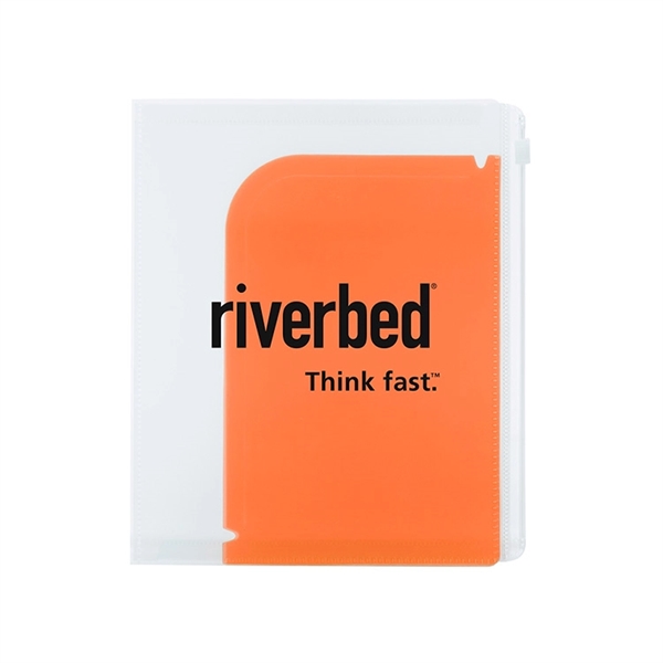 Mini document holder with four internal folders, slide-lock clear zipper pocket... from ASI 88060 Snugz/USA Inc / Sweda®