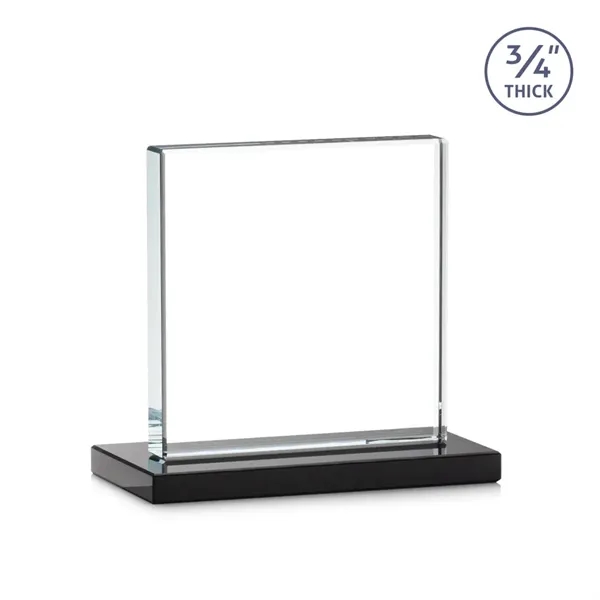 A solid pane of thick 0.75” Starfire Crystal is mounted on... from ASI 84592 St Regis Group / St Regis