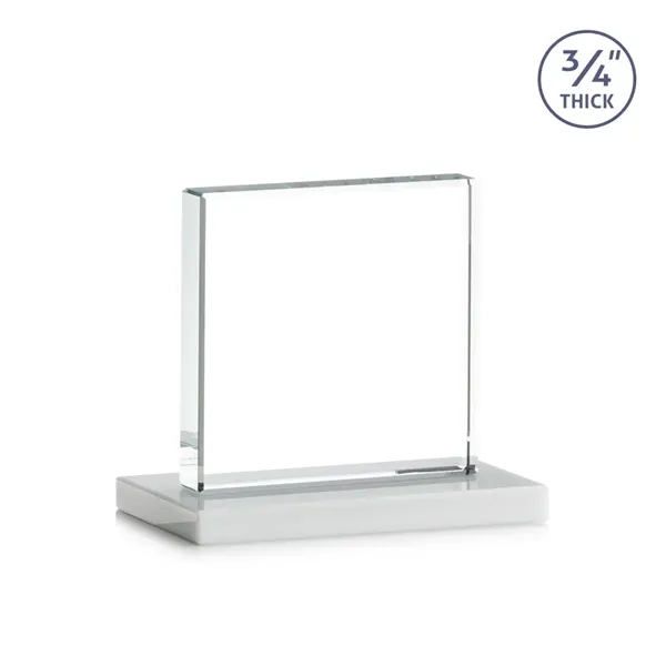 A solid pane of thick 0.75” Starfire Crystal is mounted on... from ASI 84592 St Regis Group / St Regis