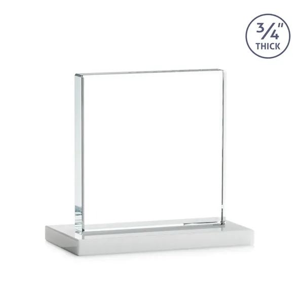 A solid pane of thick 0.75” Starfire Crystal is mounted on... from ASI 84592 St Regis Group / St Regis