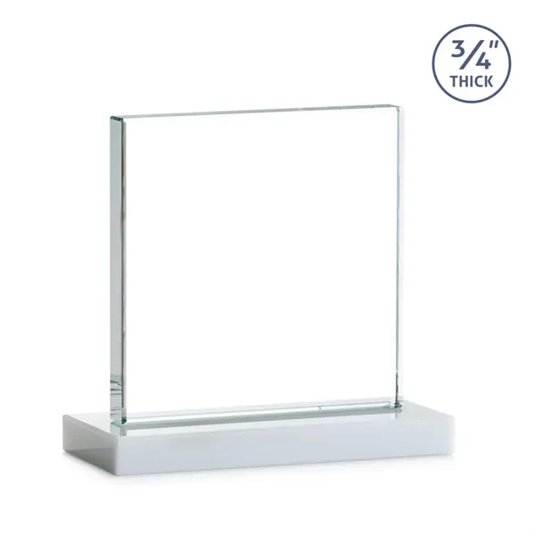 A solid pane of thick 0.75” Starfire Crystal is mounted on... from ASI 84592 St Regis Group / St Regis