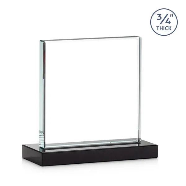 A solid pane of thick 0.75” Starfire Crystal is mounted on... from ASI 84592 St Regis Group / St Regis