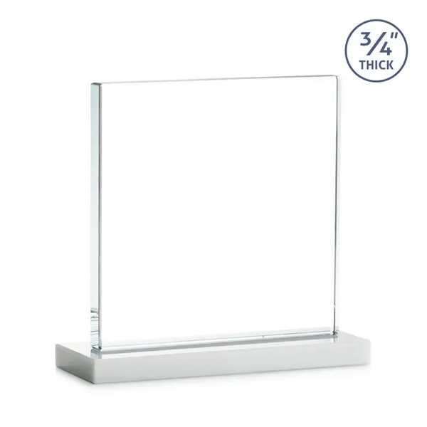 A solid pane of thick 0.75” Starfire Crystal is mounted on... from ASI 84592 St Regis Group / St Regis