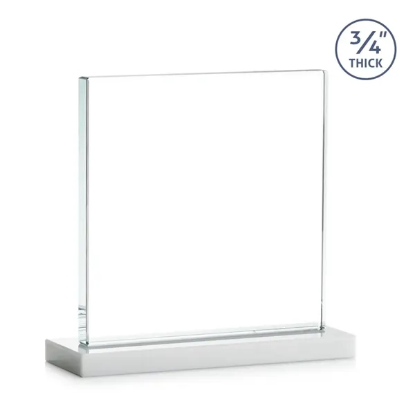 A solid pane of thick 0.75” Starfire Crystal is mounted on... from ASI 84592 St Regis Group / St Regis