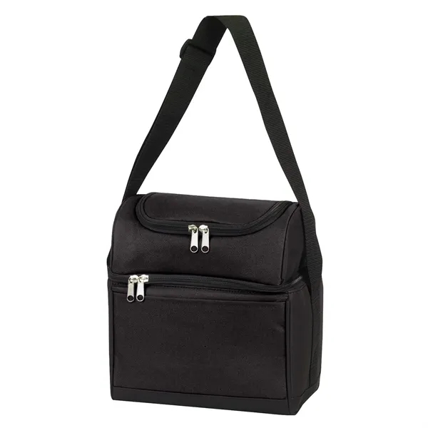 9" x 10.5" x 6.5" double compartment insulated cooler tote with... from ASI 37980 Bagworld