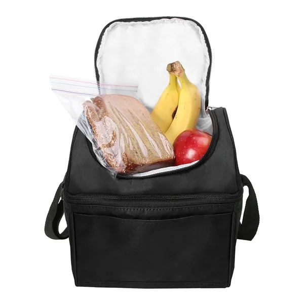 9" x 10.5" x 6.5" double compartment insulated cooler tote with... from ASI 37980 Bagworld