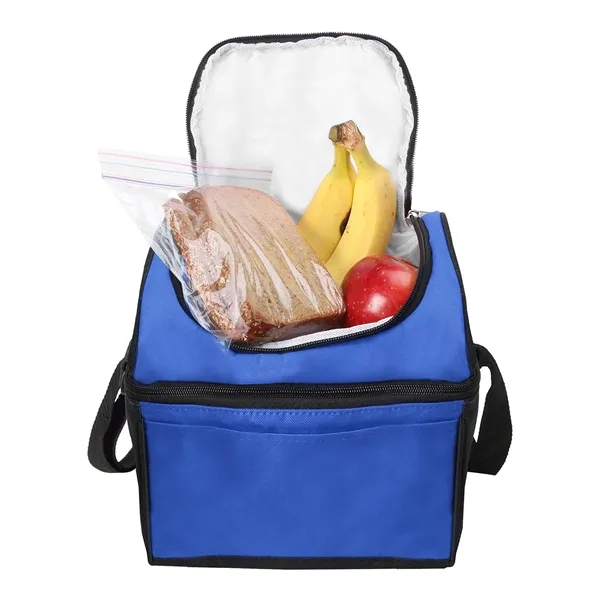 9" x 10.5" x 6.5" double compartment insulated cooler tote with... from ASI 37980 Bagworld