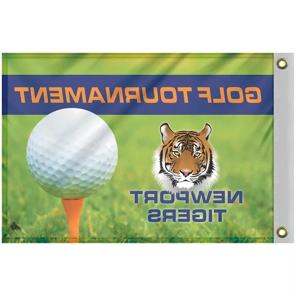 Quickship 14" x 20" Custom Single Reverse Knitted Polyester Golf Flag... from ASI 80228 Quinn