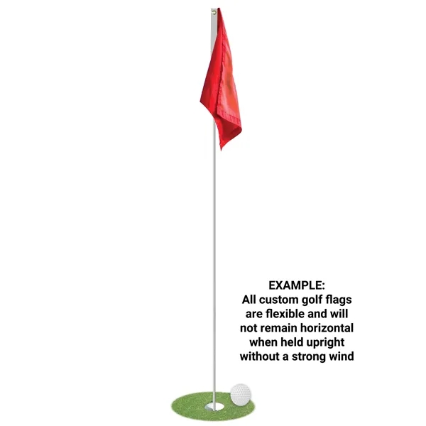 Quickship 14" x 20" Custom Single Reverse Knitted Polyester Golf Flag... from ASI 80228 Quinn