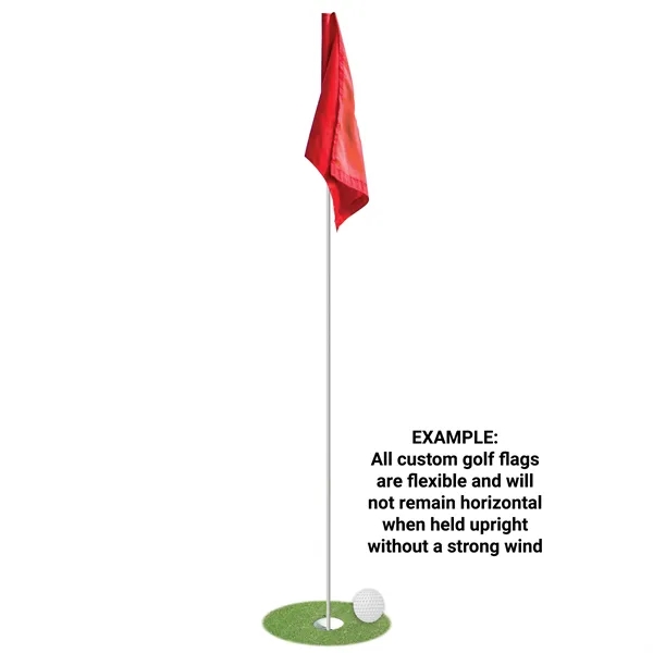 Quickship 14" x 20" Custom Single Reverse Knitted Polyester Golf Flag... from ASI 80228 Quinn