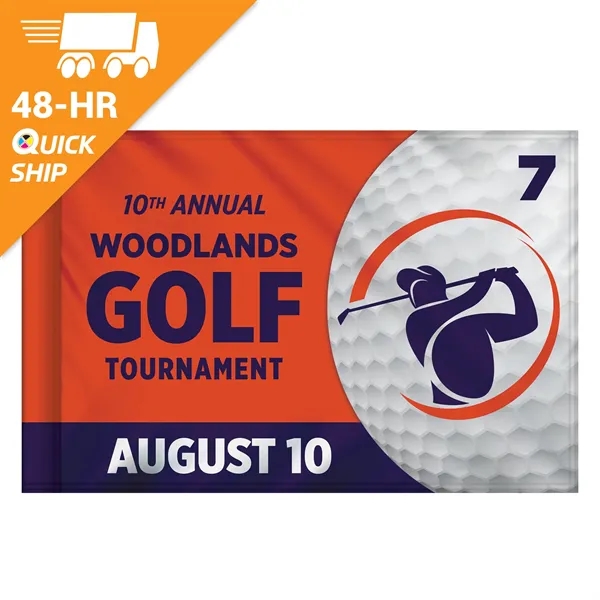 Quickship 14" x 20" Custom Single Reverse Knitted Polyester Golf Flag... from ASI 80228 Quinn