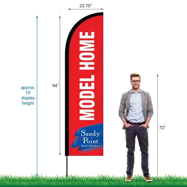 Quickship 8' Single Reverse Portable Half Drop Banner with Hardware Set.... from ASI 80228 Quinn