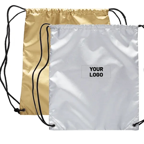 Shiny drawstring backpack plus 1 color silkscreen imprint on 1 location... from ASI 37218 Athena Promo (tm)