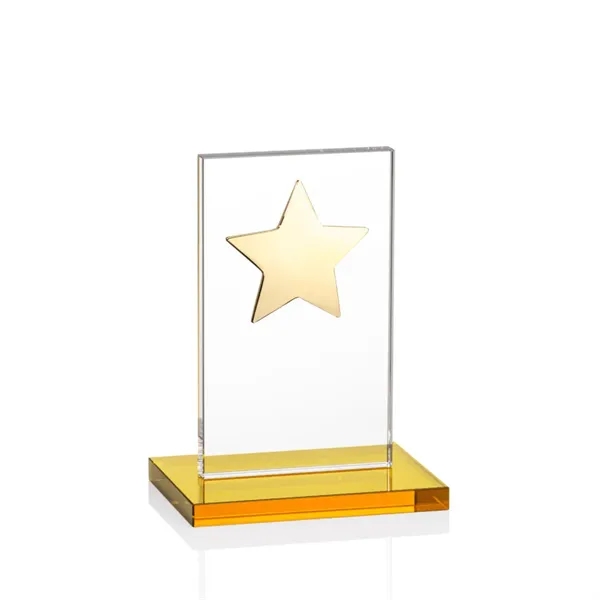 This illustrious Starfire Crystal award stands upright on an elegant Amber... from ASI 84592 St Regis Group / St Regis