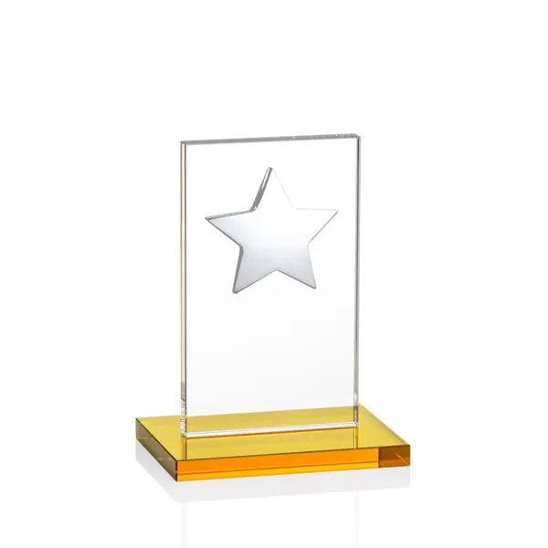 This illustrious Starfire Crystal award stands upright on an elegant Amber... from ASI 84592 St Regis Group / St Regis