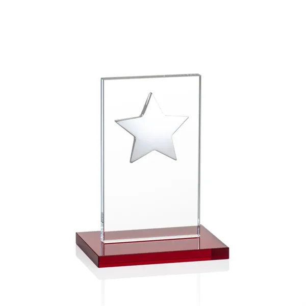 This illustrious Starfire Crystal award stands upright on an elegant Ruby... from ASI 84592 St Regis Group / St Regis