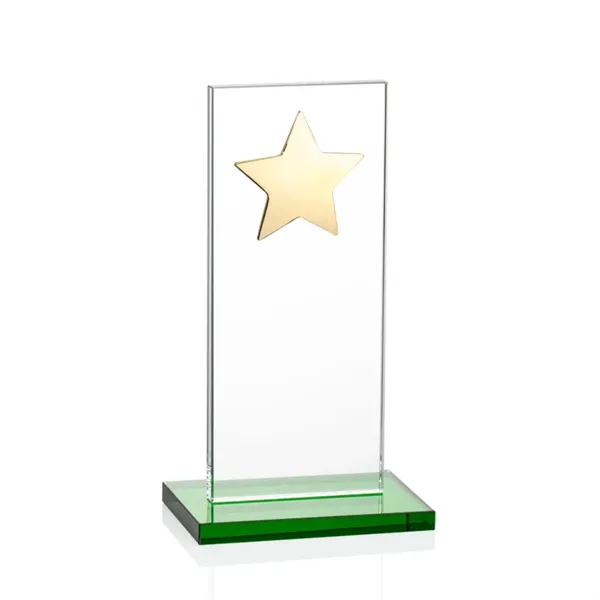 This illustrious Starfire Crystal award stands upright on an elegant Emerald... from ASI 84592 St Regis Group / St Regis