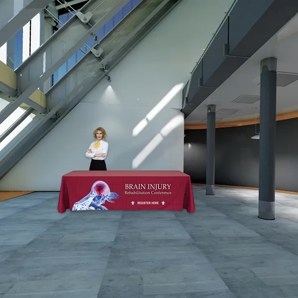 Quickship 8' Fully Customized Throw Style Table Cover... from ASI 80228 Quinn