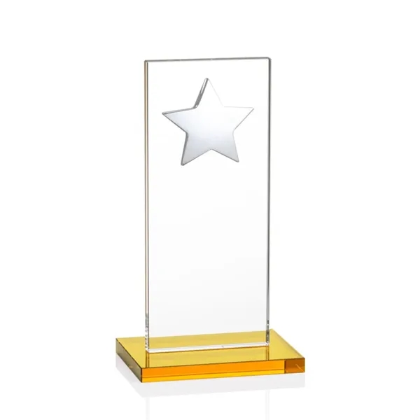 This illustrious Starfire Crystal award stands upright on an elegant Amber... from ASI 84592 St Regis Group / St Regis