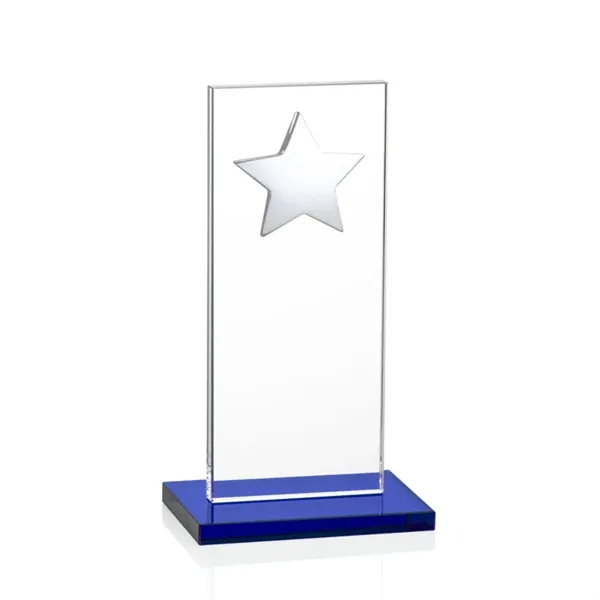 This illustrious Starfire Crystal award stands upright on an elegant Sapphire... from ASI 84592 St Regis Group / St Regis