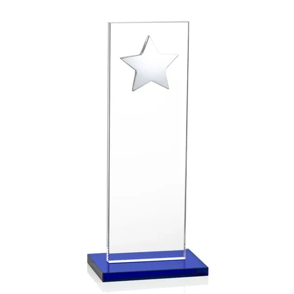 This illustrious Starfire Crystal award stands upright on an elegant Sapphire... from ASI 84592 St Regis Group / St Regis