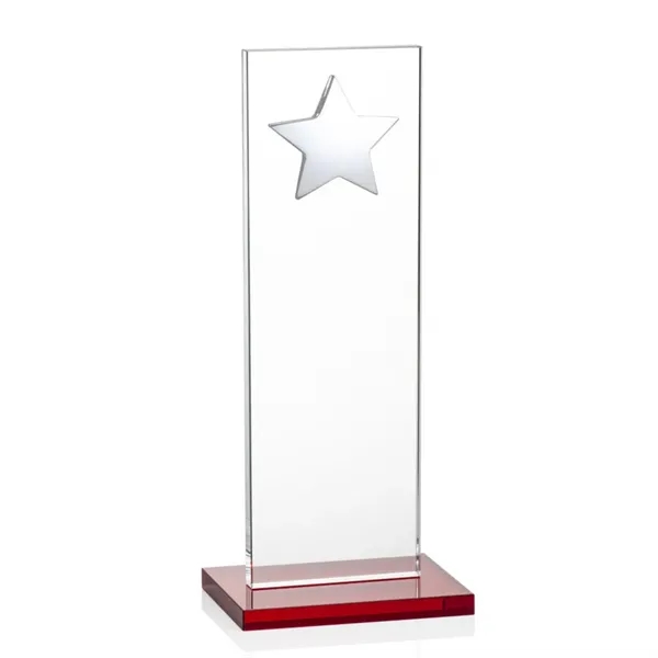 This illustrious Starfire Crystal award stands upright on an elegant Ruby... from ASI 84592 St Regis Group / St Regis