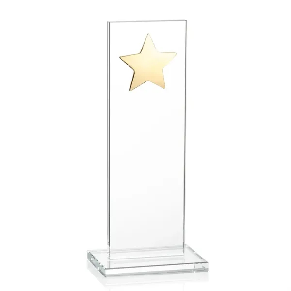 This illustrious Starfire Crystal award stands upright on an elegant Starfire... from ASI 84592 St Regis Group / St Regis