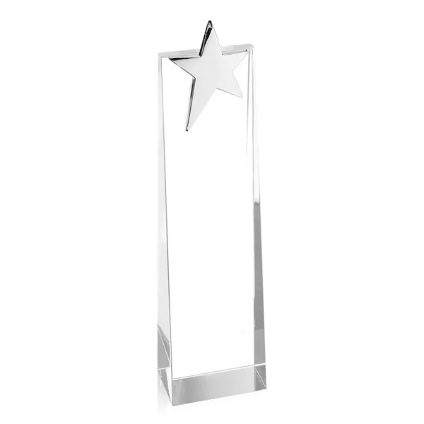 An optical crystal, tapered front and back and topped by a... from ASI 84592 St Regis Group / St Regis