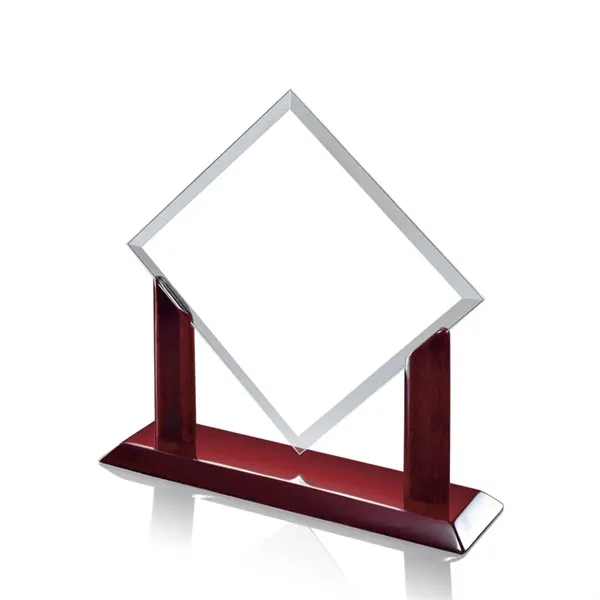 Starfire diamond shape award on a rosewood piano finish base.... from ASI 84592 St Regis Group / St Regis