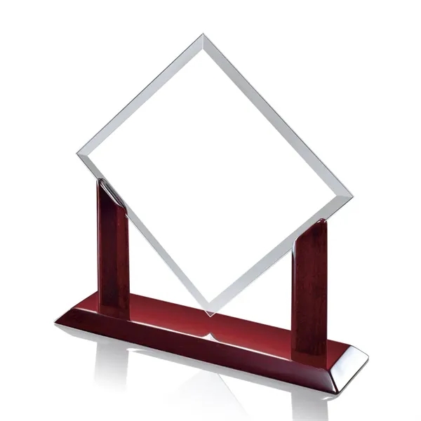 Starfire diamond shape award on a rosewood piano finish base.... from ASI 84592 St Regis Group / St Regis