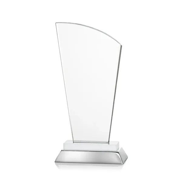 Unique curved optical award with white optical and aluminum base.... from ASI 84592 St Regis Group / St Regis