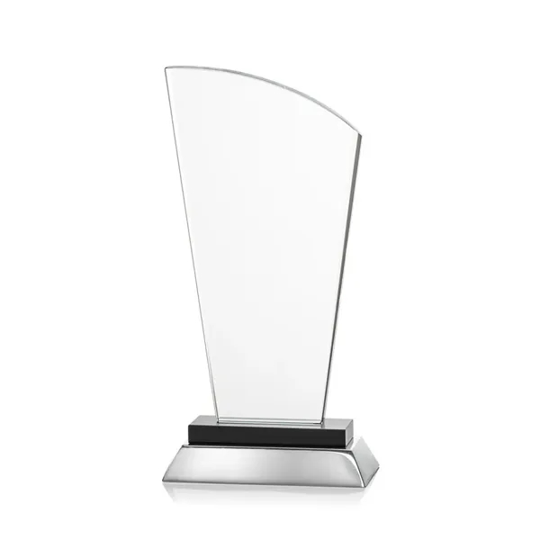 Unique curved optical award with black optical and aluminum base.... from ASI 84592 St Regis Group / St Regis
