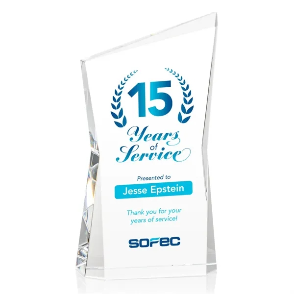 Honor excellence with our elegant thick freestanding optical crystal Roswell VividPrint™... from ASI 84592 St Regis Group / St Regis