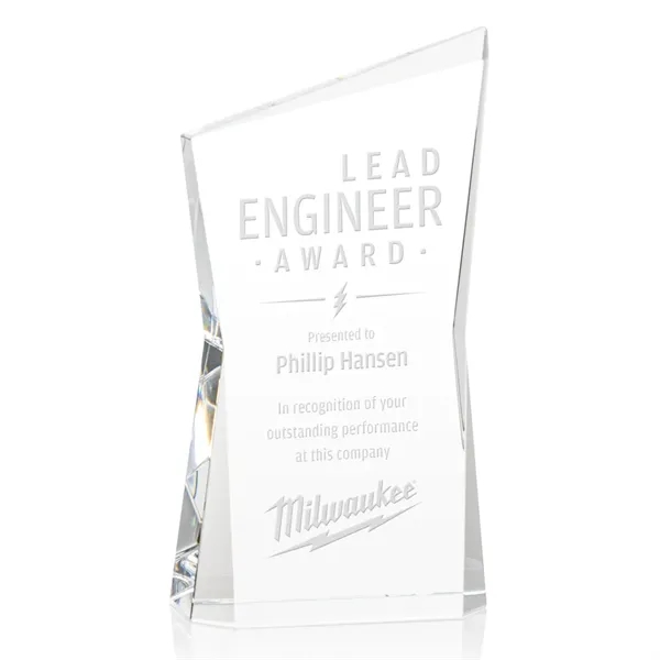 Honor excellence with our elegant thick freestanding optical crystal Roswell Award.... from ASI 84592 St Regis Group / St Regis