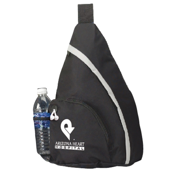 Sturdy 600 denier polyester sling backpack with PVC backing.... from ASI 30112 ACE Products / Ace Line