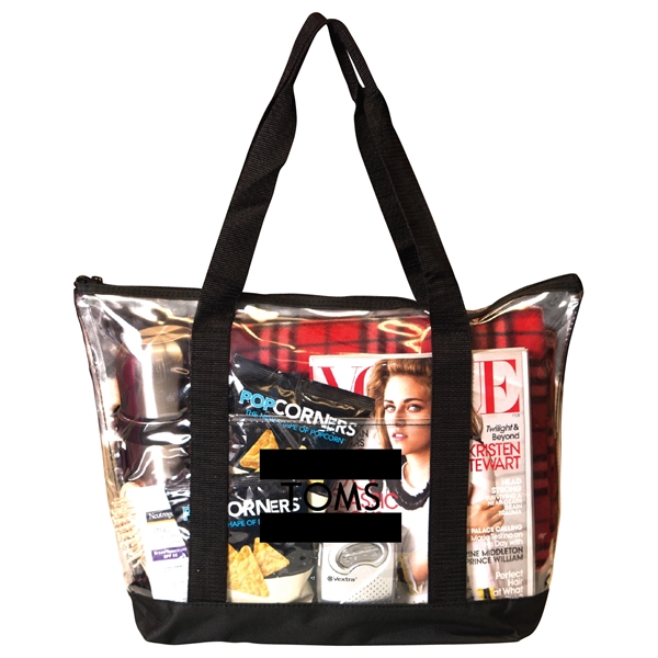 Clear PVC zipper top tote bag. 600 denier poly bottom.... from ASI 30112 ACE Products / Ace Line