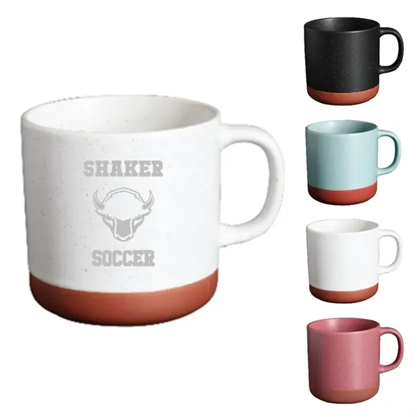 Satin Finish Mug With Speckles and Unglazed Bottom... from ASI 72657 Active Life Promo / Apres Ski