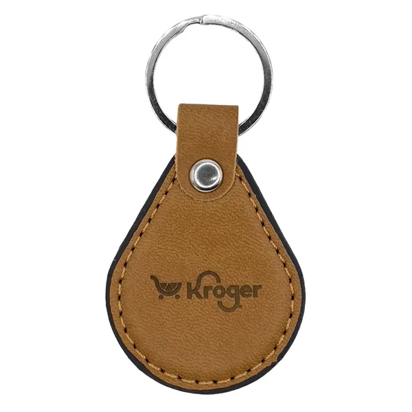 Faux leather teardrop key chain with key ring.... from ASI 34415 Alpi International LTD