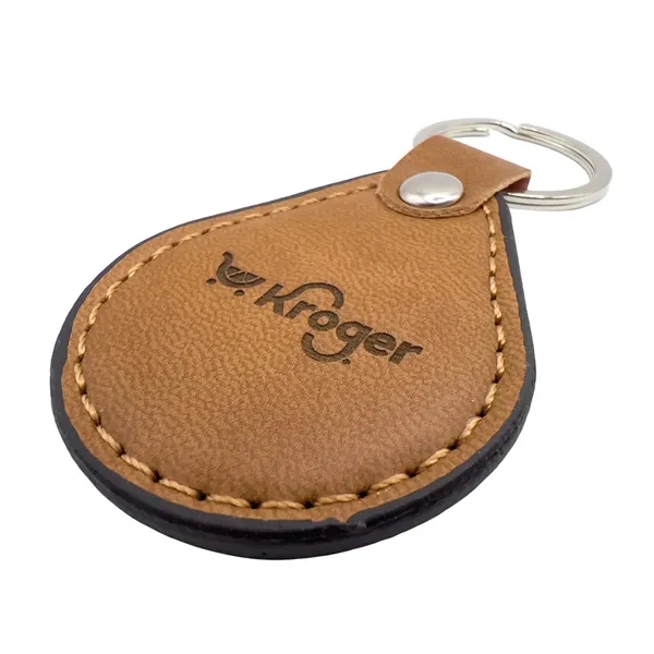 Faux leather teardrop key chain with key ring.... from ASI 34415 Alpi International LTD