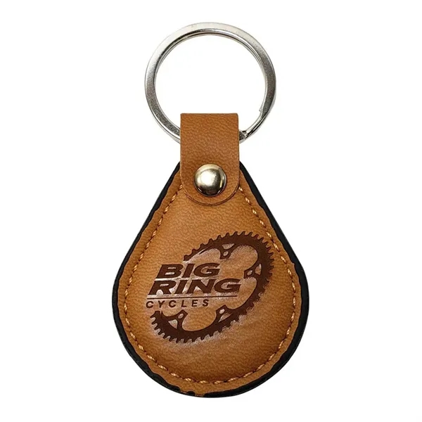 Faux leather teardrop key chain with key ring.... from ASI 34415 Alpi International LTD