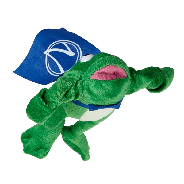 9" flying noise-making frog toy with sling shot action and cape.... from ASI 63549 Jornik Manufacturing Corp / Jornik