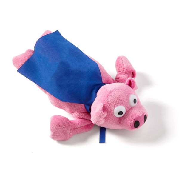 10" flying oinking pigs with slingshot action and cape.... from ASI 63549 Jornik Manufacturing Corp / Jornik