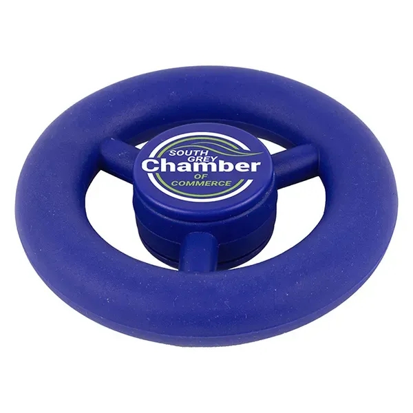3" x 0.5" TPE automobile steering wheel-shaped stress reliever.... from ASI 62660 Innovation Line