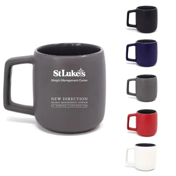 Cearmic Mug With Glossy Grey Interior And Matte Color Exterior... from ASI 72657 Active Life Promo / Apres Ski