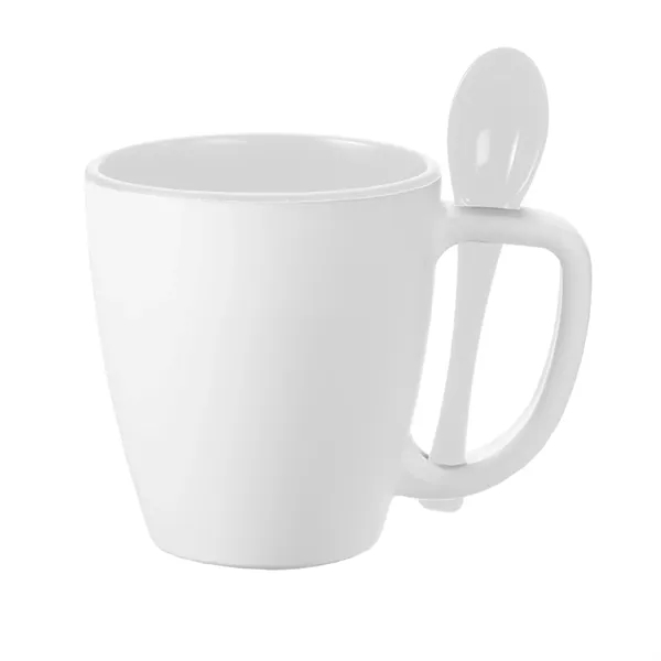 Double wall insulated mug with spoon, 14 oz. plus 1 color... from ASI 37218 Athena Promo (tm)