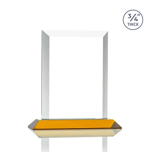 Stunning rectangle award with thick bevels and an exquisite Amber base.... from ASI 84592 St Regis Group / St Regis