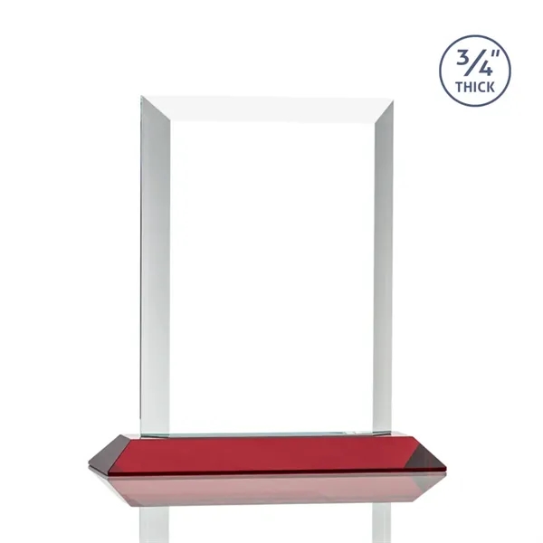 Stunning rectangle award with thick bevels and an exquisite Ruby base.... from ASI 84592 St Regis Group / St Regis