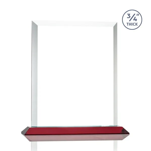 Stunning rectangle award with thick bevels and an exquisite Ruby base.... from ASI 84592 St Regis Group / St Regis